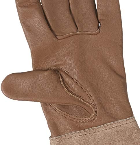 Amazon Basics  Brown Leather Forearm Gardening Gloves Size XL (1 Pair)