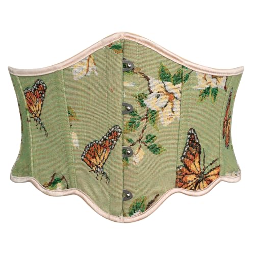 Scarlet Darkness Corset Belt for Women Vintage Renaissance Floral Underbust Corsets