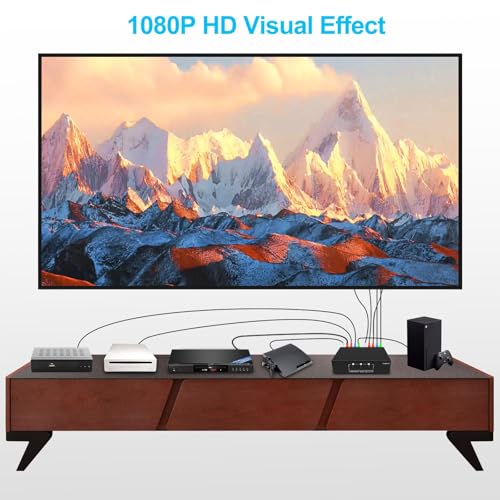 Image of 3 Port Component AV Video Switch Box Hub Splitter RGB Selector Converter 3 Input 1 Output for Xbox 360 Wii PS2 PS3 DVD