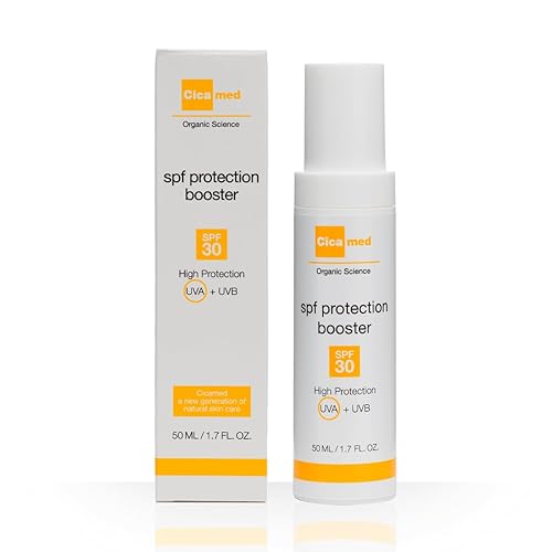 Organic Science SPF Booster 30+ Protección facial UVA/UVB, protector solar antienvejecimiento anticontaminación
