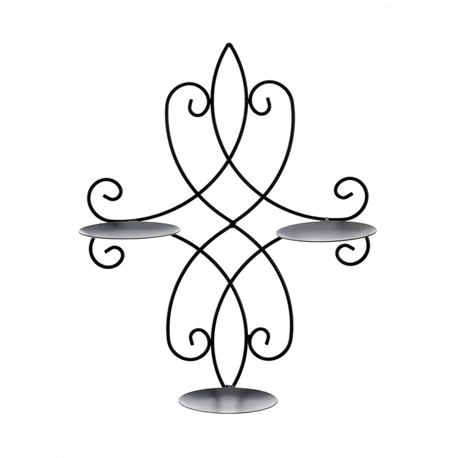 Wall Mounted Sconce Holder Abstract Candle Hanging Stick With 3 Cups For Decoration for Candle