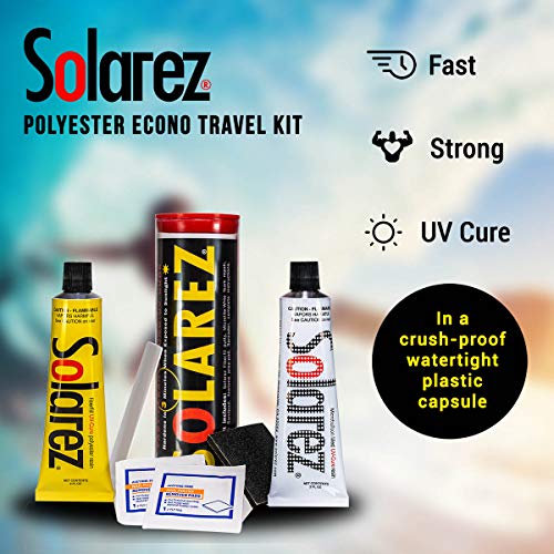 image for SOLAREZ UV Cure Surfboard Ding Repair Econo Travel Kit - Polyester and