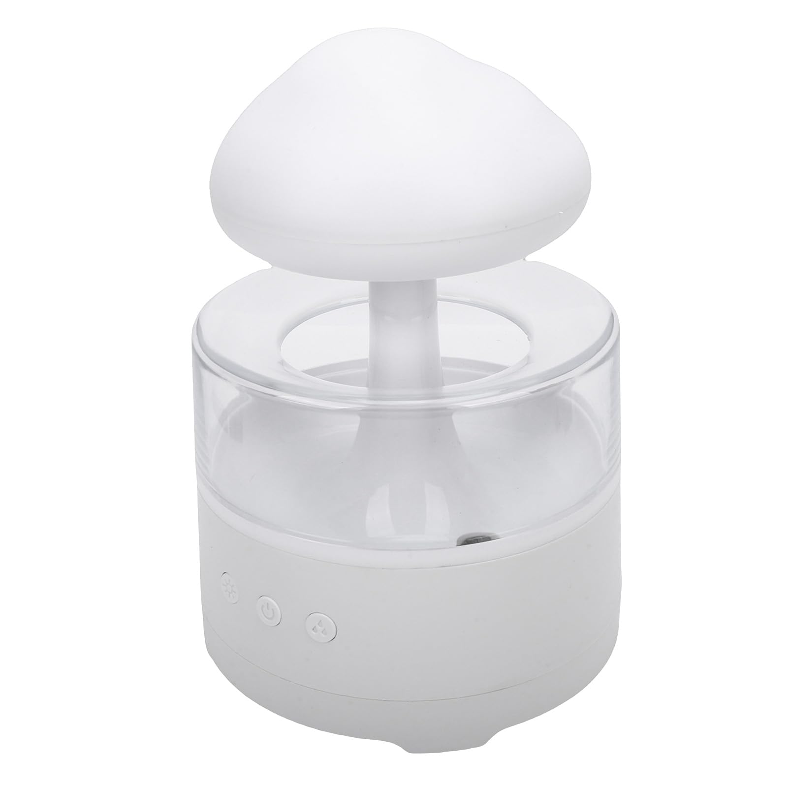 Umidificatore a Pioggia, Luce LED a 7 Colori, con Batteria da 1800 MAh, Diffusore per Aromaterapia e Suoni Rilassanti della Pioggia, per Soggiorno, Camera da Letto, Casa, Ufficio, Scrivania,