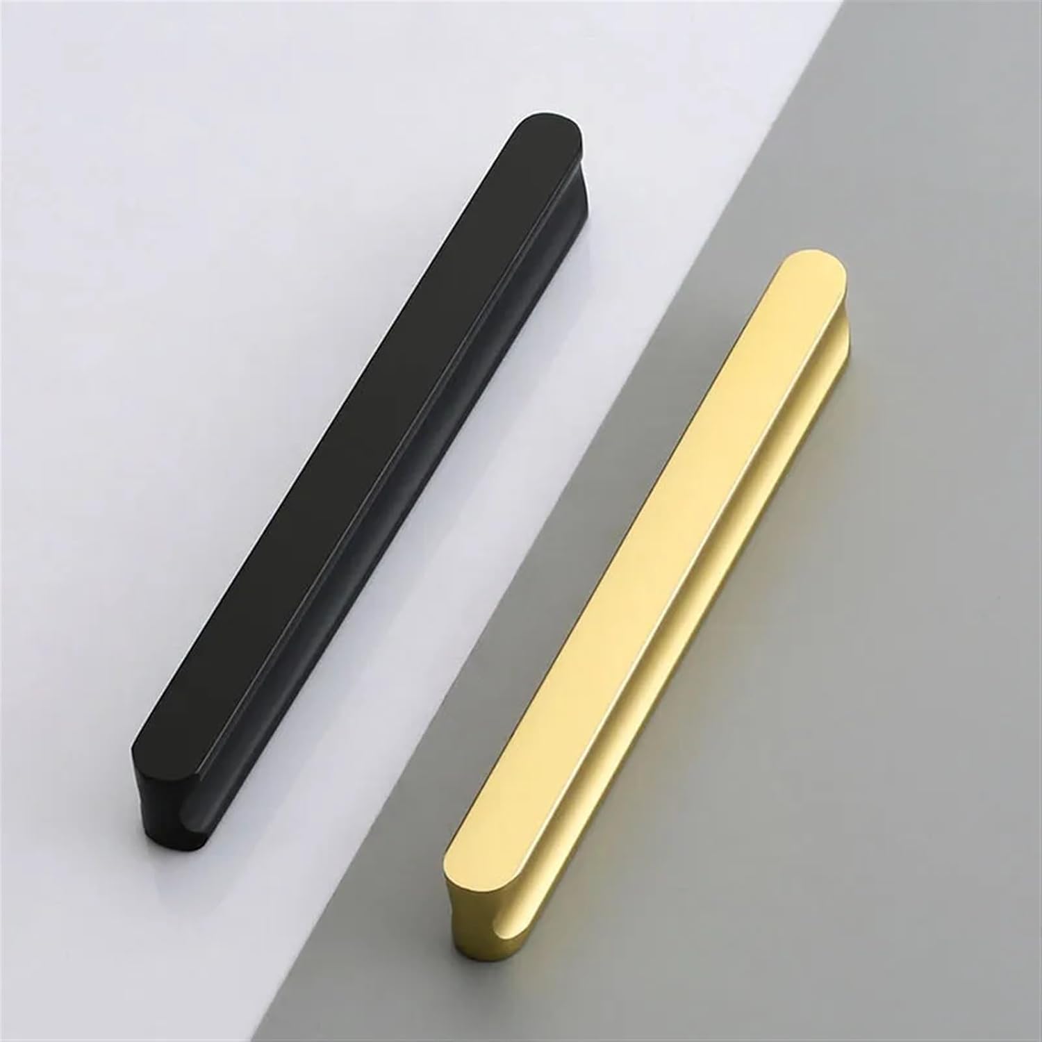 American Simple Black Aluminum Alloy Kitchen Cabinet Door Knobs and Handles Drawer Pulls Furniture Handle Hardware 1Pcs (Color : Gold 320mm)