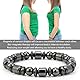Abnehmen Armband, Mode Magnetarmband, Gewichtsverlust, Männer Frauen Unisex Schwarz Stein Gesundheitswesen Magnetfeldtherapie, tolles Geschenk