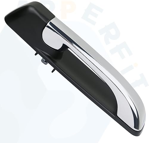 Miniatura 6 de APPERFiT Manija de puerta exterior cromada y negra para panel de puerta de pasajero delanterotrasero compatible con Dodge RAM 1500 2500 3500 4500