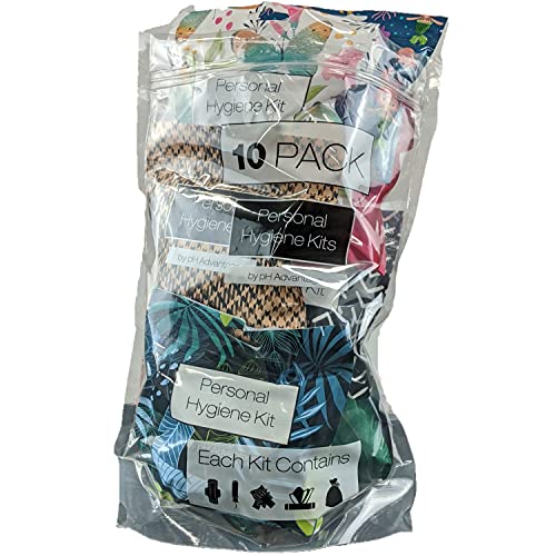 Menstrual Kit All-In-One 10 Pack - Assorted Colors | Convenience On The Go | Period Kit Pack For Travelling, Tweens & Teenager | Individually Wrapped Feminine Hygiene Product #TOP5