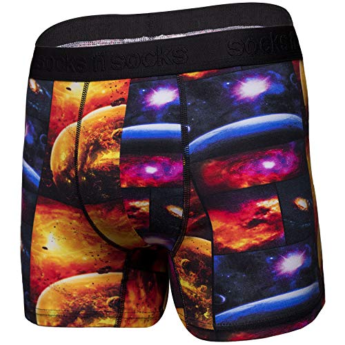 Mens Boxer Briefs-Premium Underwear for Men Outer Space Briefs-Gift...