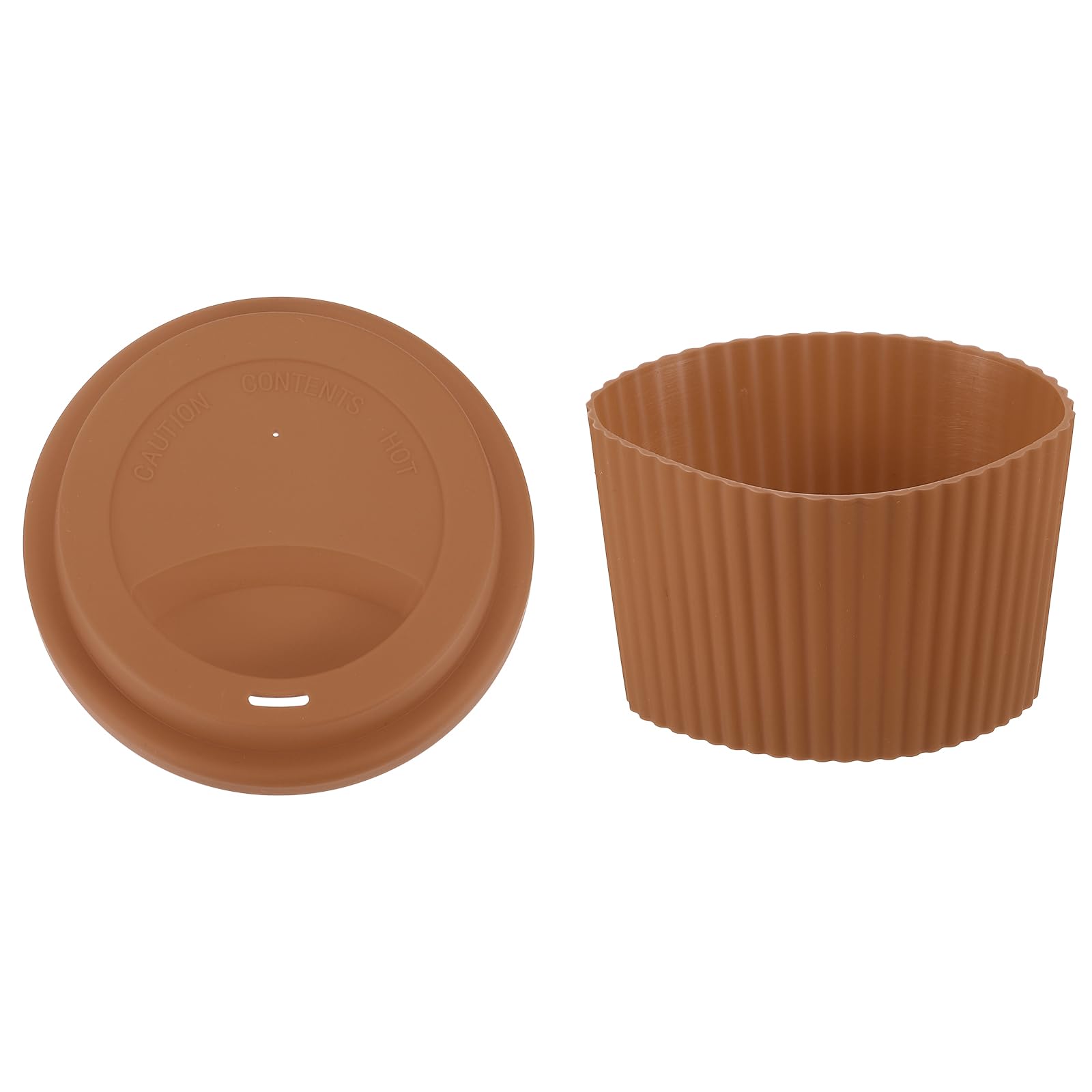 Couvercle de tasse en silicone 9 cm marron idéal pour le café au bureau