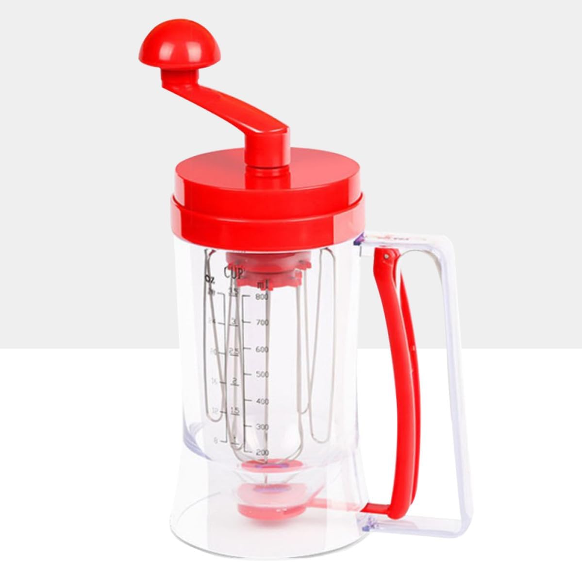 Manual Cake Dispenser with Built in Whisk, Stainless Steel ABS