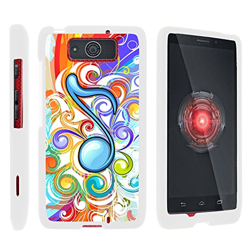 MINITURTLE Compatible with Motorola Droid MAXX Case, Slim Hard Shell Snap On Case w/Custom Images Eighth Note Music Symbol