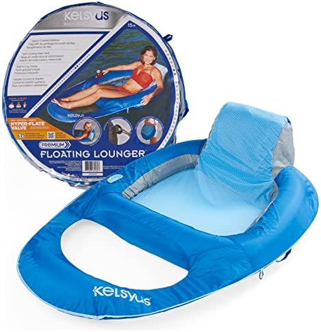 Kelsyus Premium Floating Lounger with Fast Inflation, Inflatable Recliner Chair, Lake & Pool Float for Adults with Cup Holder, Amazon Exclusive