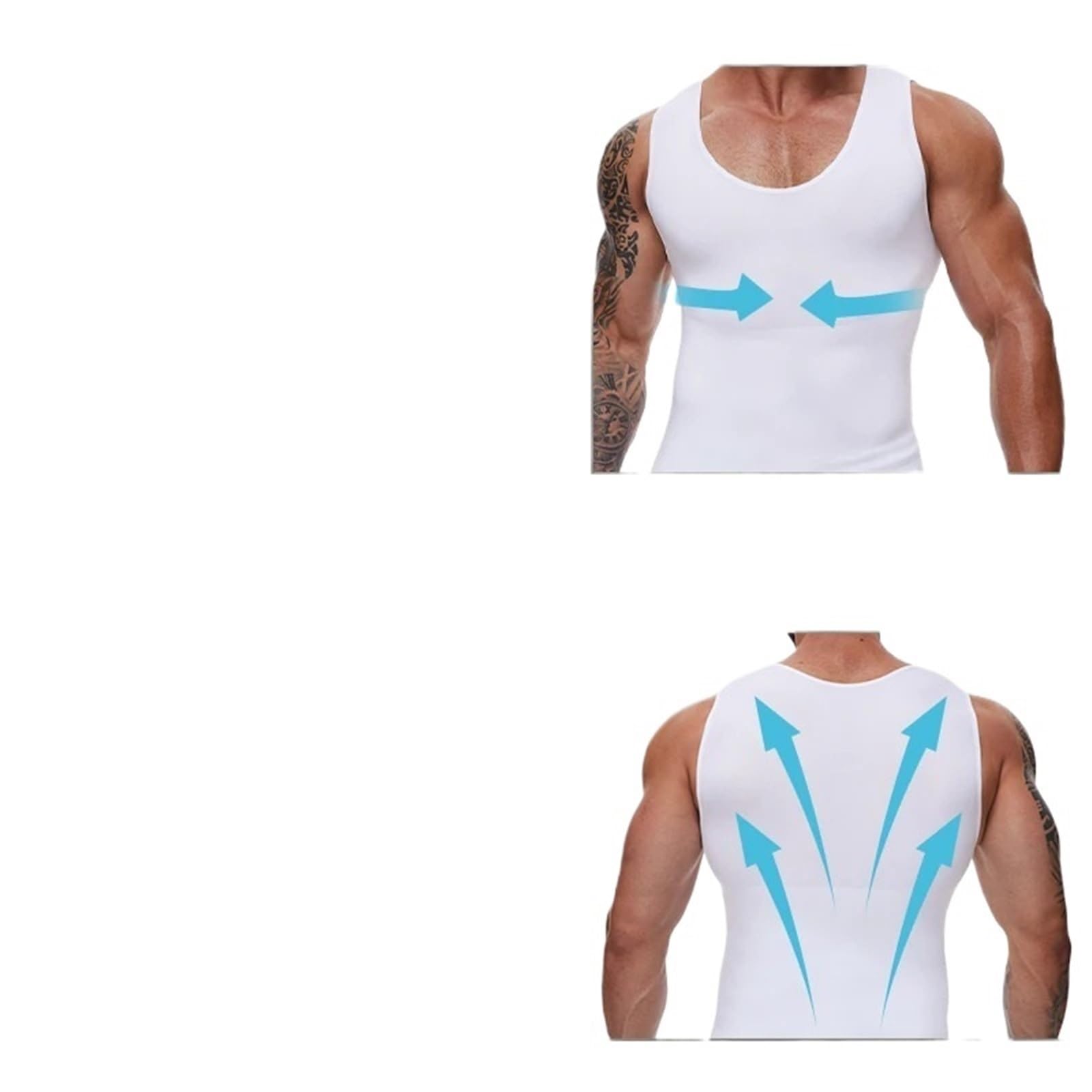 CMBSSTFC Koszulka w kształcie męskiej wyszczuplającej koszulki kompresyjnej ciała podkoszulek bielizna modelująca płaski brzuch Fitness koszulki do ćwiczeń brzuch wąska kamizelka
