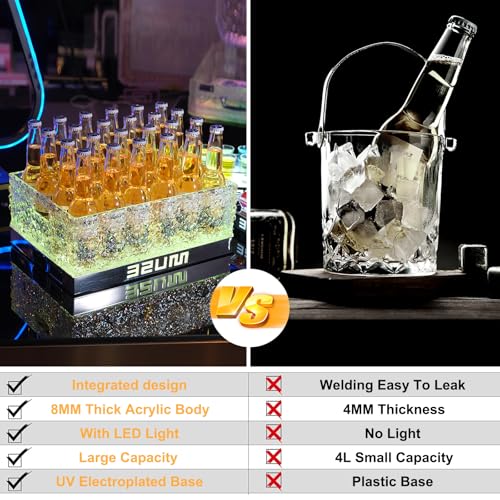 WILON LED Ice Bucket, 24 Bottle Beer Cooler with RGB Lights & Remote by WILON - Used condition - Image 5