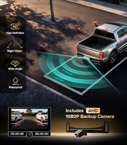 4G+64GB Android 13 Car Stereo for Chevy Silverado GMC Sierra 2014-2018 Radio Upgrade - Wireless CarPlay with Physical Volume Knob, Bose System Supported, QLED Touch Screen, 1080P Backup Camera