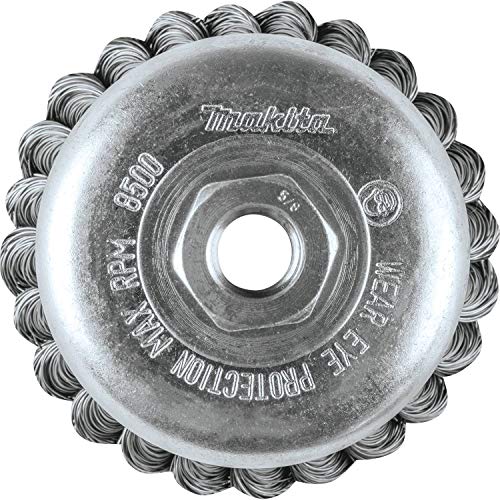 Image of Makita A-98463 4 inch Knot Wire Cup Brush, 5 /8 inch-11