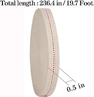 Vista 2 de Mecha de lámpara de aceite de algodón de 19.68 pies, mecha de linterna de aceite de 1/2 pulgada, linterna de aceite de mecha de linterna de algodón