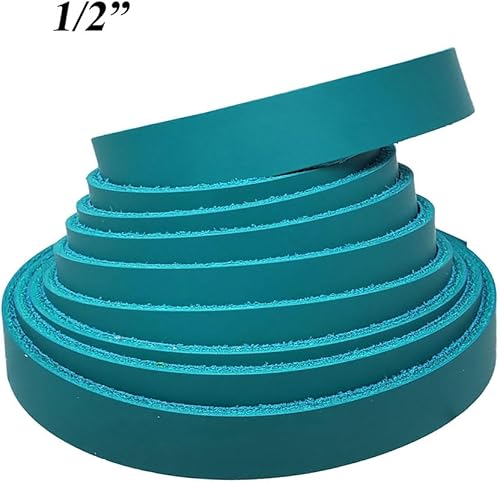 Miniatura 4 de Pitka Leather - Tiras de cuero de 1 pulgada de ancho, correas de cuero Latigo de hasta 96 pulgadas de largo, 6-7 onzas (0.094-0.110 in) Latigo