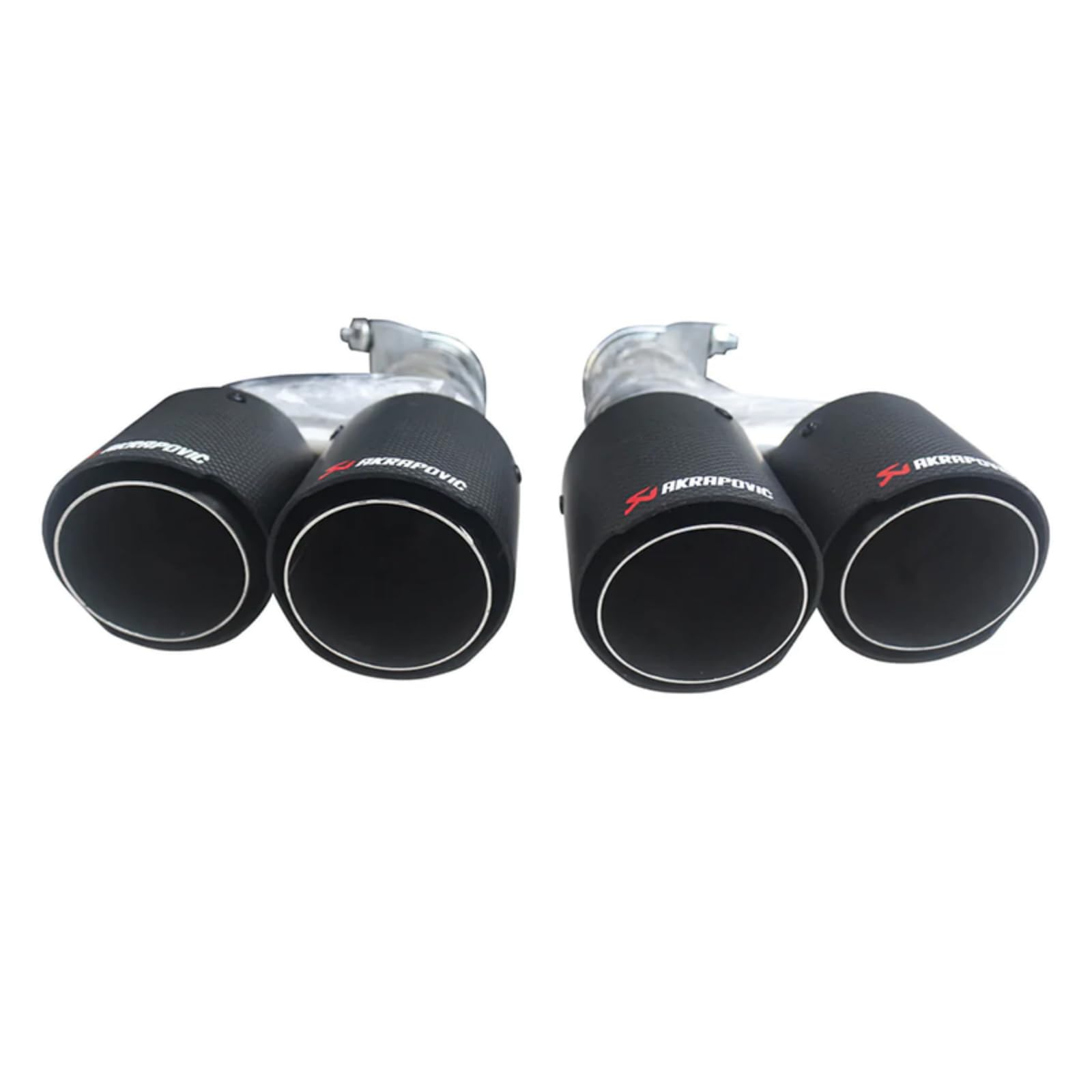 NINTE Dual Exhaust Tip Tailpipe For 2022-2025 Honda Civic 11th Gen Matte Carbon Fiber Style 6.5" Pack of 2