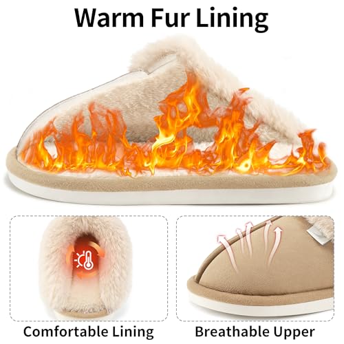 Aomigoct Slippers for Women House Shoes: Memory Foam Fuzzy Womens Slippers Indoor Outdoor Fluffy Bedroom Shoes Slip On3