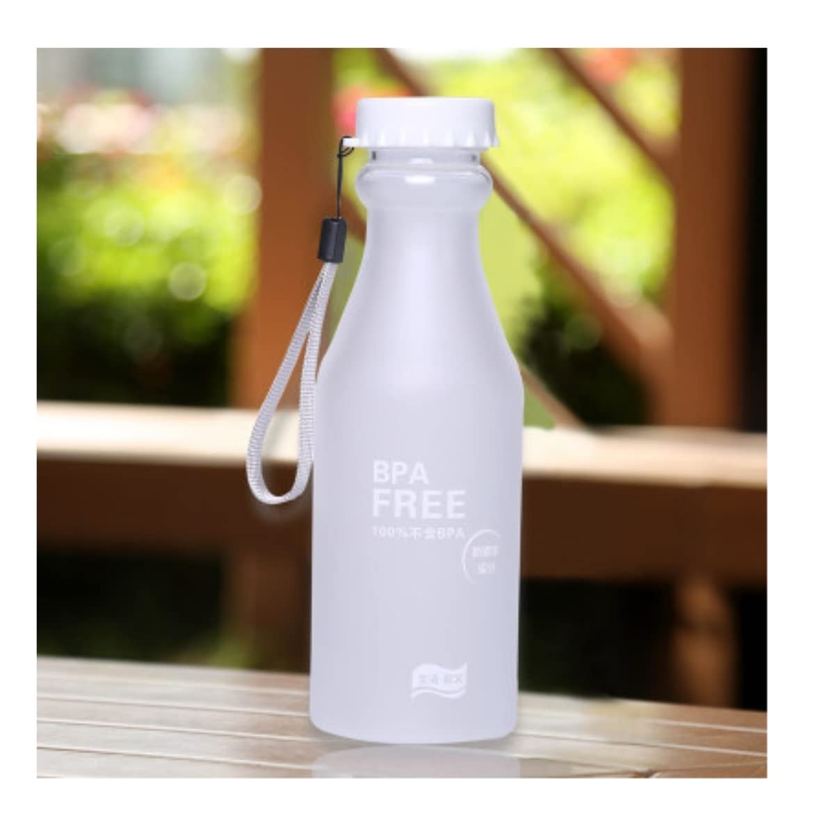 Butelka,Szczelna 500ML Kreatywny Cukierkowy Kolor Odporna Na Upadek Butelka Sody Plastikowa Matowa Zamknięta Butelka Wody Przenośny Sportowy Kubek Wody Napoje(Clear-frosted)