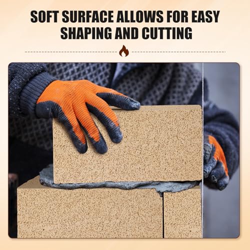 Ripeng 30 Pcs Insulating Fire Brick 3200F Rated Wood Stove Fire Bricks for Fireplaces Blacksmith Forges Heat Oven Kilns Insulation Block for Metal Clay Firing, Jewelry Soldering (9 x 4.5 x 0.75 Inch)