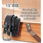 F&L CLASSIC Men’s Money Full Grain leather Belt, Hidden zipper Pocket, USA - Image 4