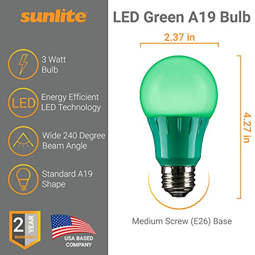 Sunlite 80146-SU Led A19 Colored Light Bulb thumb #2