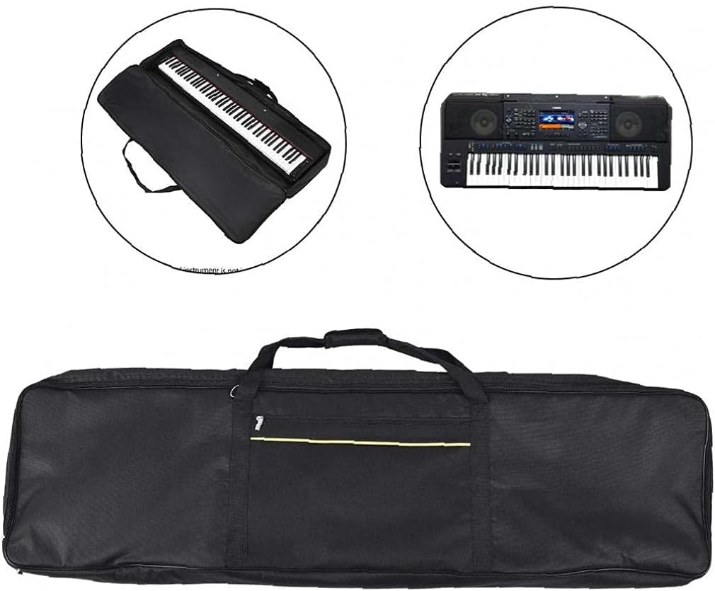Sac de transport pour clavier 88 touches avec poignées et double fermeture éclair - Housse imperméable robuste et réglable - Portable