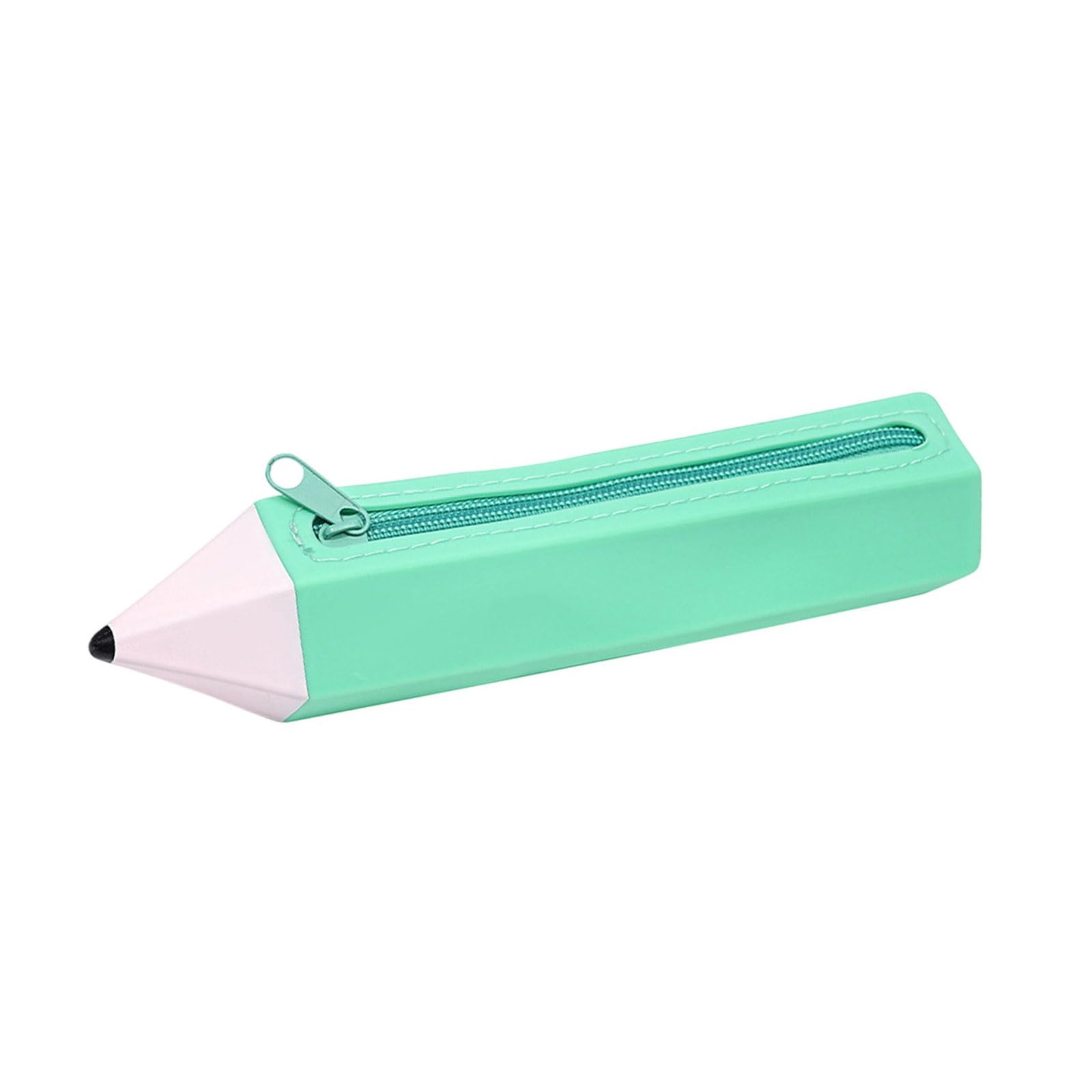 Maxtonser Pencils Shape Pencil Case Silicone Pen Bag Easy to Clean School Supplies for Organizing Pen Markers And Accessories