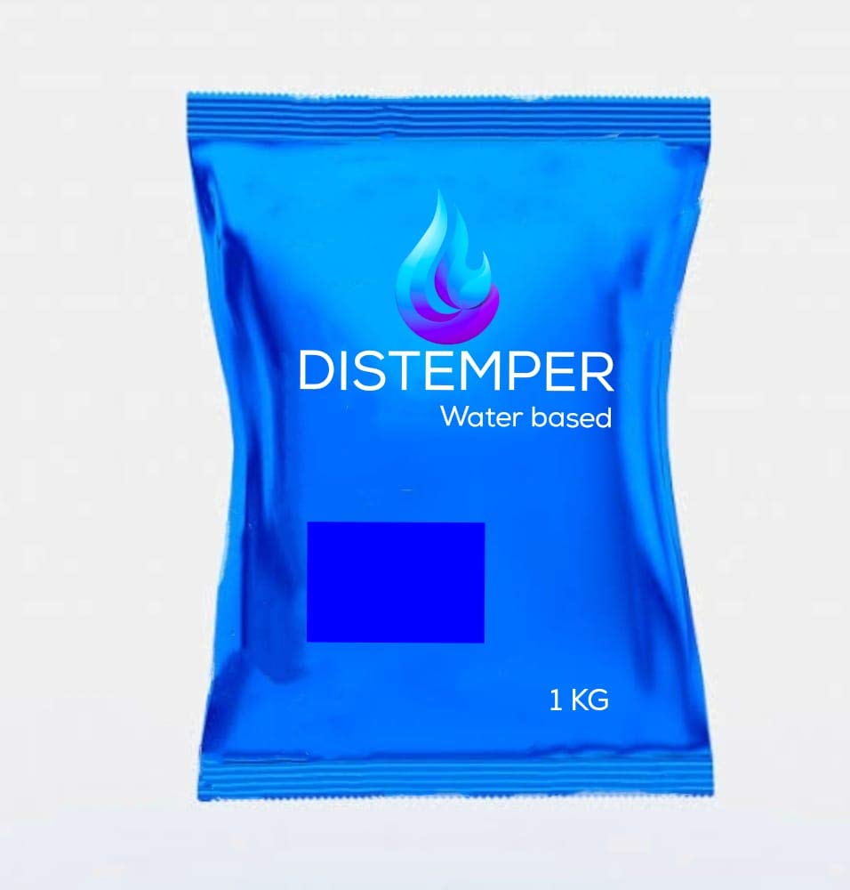 TIELO Distemper Multi Surface Paint for Interior and Exterior, 1 Kg, Colour Light Green