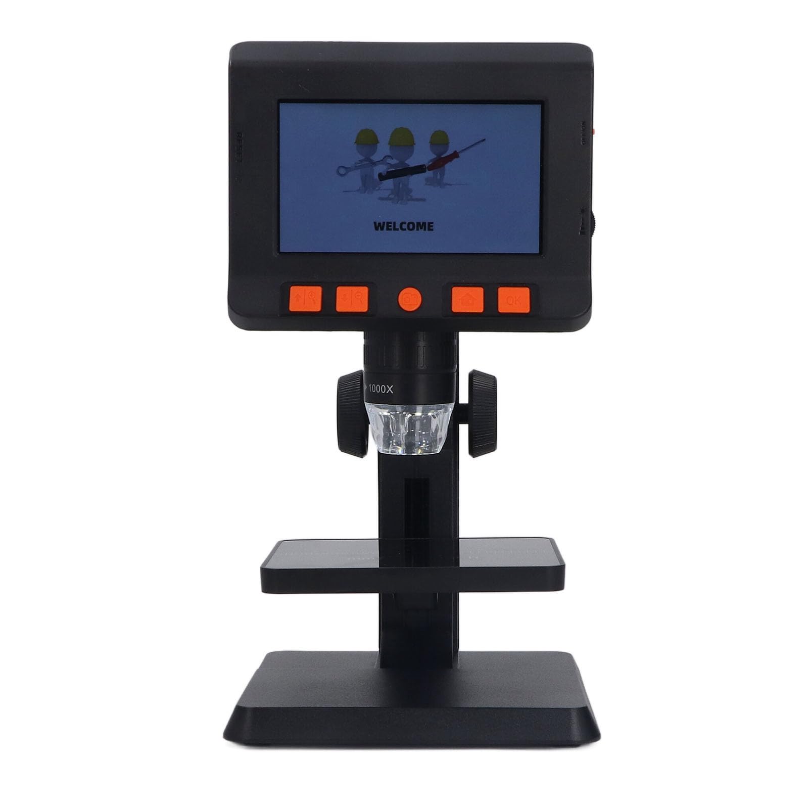 Naroote Microscopio Digital Pantalla LCD de 4,3 Pulgadas 1000x