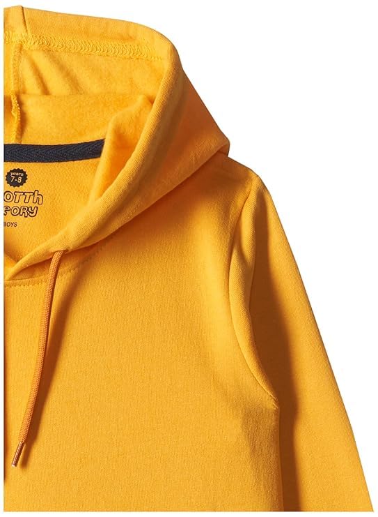 Image of Girl's Cotton Neck Hooded Regular Fit Sweatshirt (CTGLHD 023 Mustard1 13-14 Years)