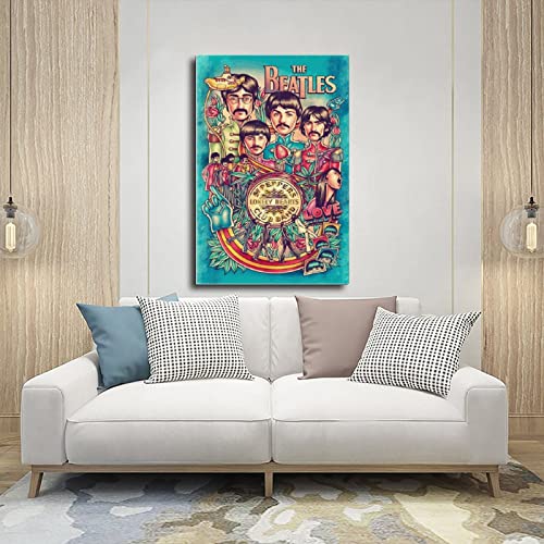 Poster sur toile The Beatles – Décoration murale – Pour salon, chambre à coucher – Sans cadre : 60 x 90 cm - Les Beatles, Paul McCartney, John Lennon, RIngo Starr, George Harrison Poster sur toile The Beatles - Décoration murale - Pour salon, chambre à coucher - Sans cadre : 60 x 90 cm – Image 6