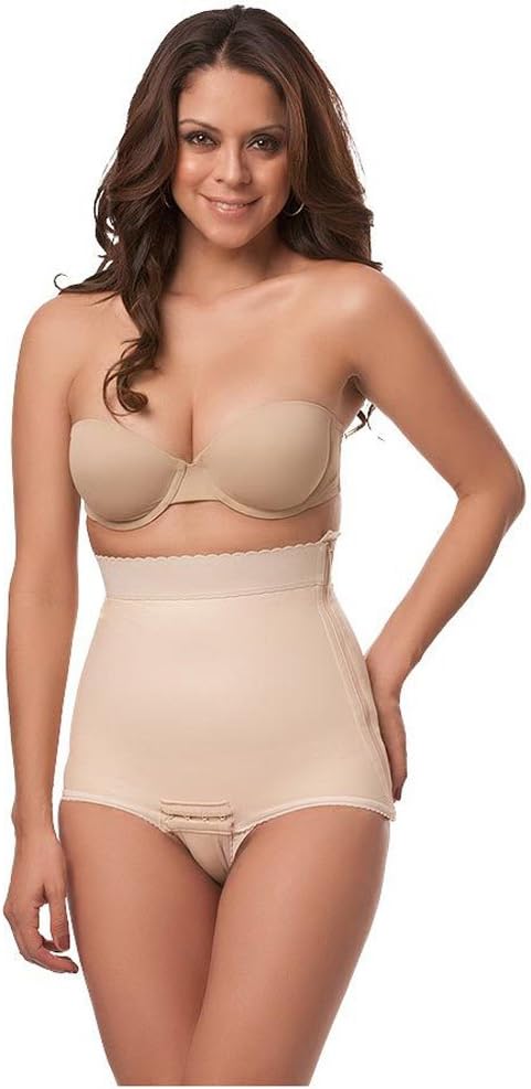 Isavela GR01 High Waist Abdominal Girdle w/ Zipper-Large-Black