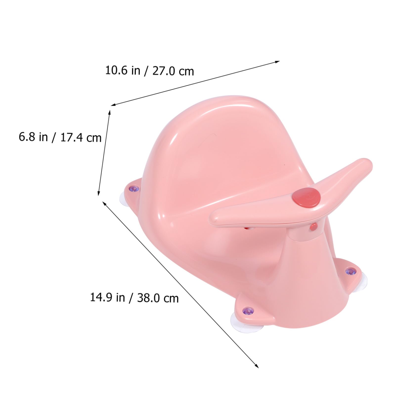 Babybadestuhl mit Vakuumsaugnapf, Stabil, 1 Stück, Rosa | Pp und Tpe, für Säuglinge und Kleinkinder, Geeignet für Babybad und Geburtstag