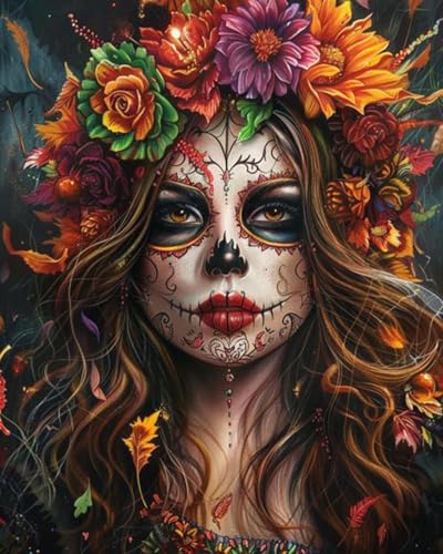 Peinture par numéro adulte fleurs kit complet avec cadre bois DIY