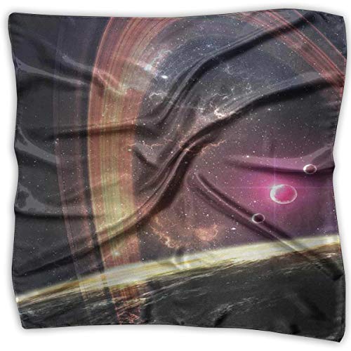 Bandana Head and Neck Tie Neckerchief,Deep Space Planets Over Nebula Dust Stars And
