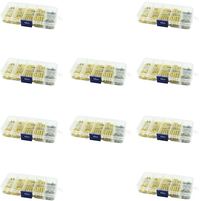 5sets 120pcs M3 Stainless Steel Screws and Nuts, Brass Hexagonal Copper Posts, Isolation Columns, Spacing Posts