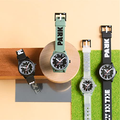 Citizen Watch Que and Cue & Cue & Kew Solar Smile The Park SHOP Solar School Analog 10 ATM Kids Water Resistant Urethane Strap R03A-511VK, Clear, Clear/Clear4