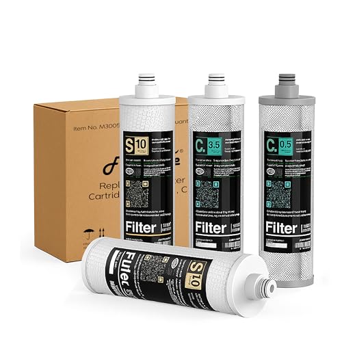 Image of Frizzlife Replacement Filter Cartridges (4 Pack) For SK99,SP99 Under Sink Water Filter System, M3005, New Packing