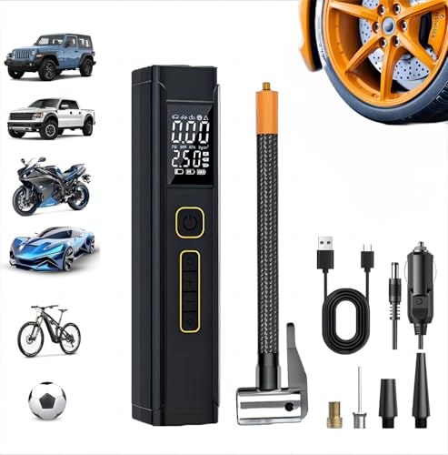 【Fanwer】【急速充気&自動停止】150PSI 高出力 ポータブル エアコンプレッサー 米式バルブ対応 4500mAh大容量電池&LED懐中ライト内蔵 デジタル空気入れ 車 バイク 自転車 ボール アウトドア用