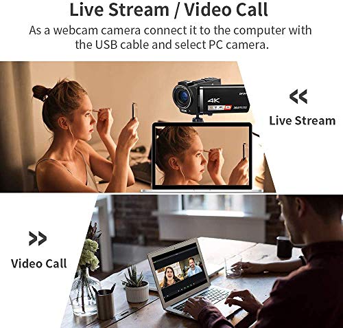 ORDRO Video Camera 4K Camcorder AX65 12X Optical Zoom HD 1080P 60FPS Digital WiFi Camera Livestreaming Camcorder with… - Image 4