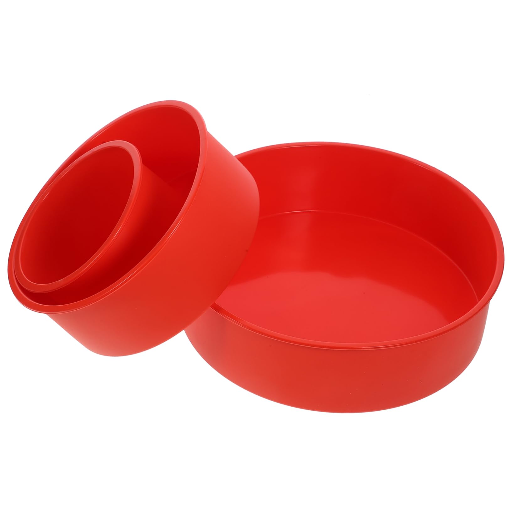 CIYODO 3pcs Set Round Cake Molds Non-stick Silicone Baking Tin Ring Molds for Baking