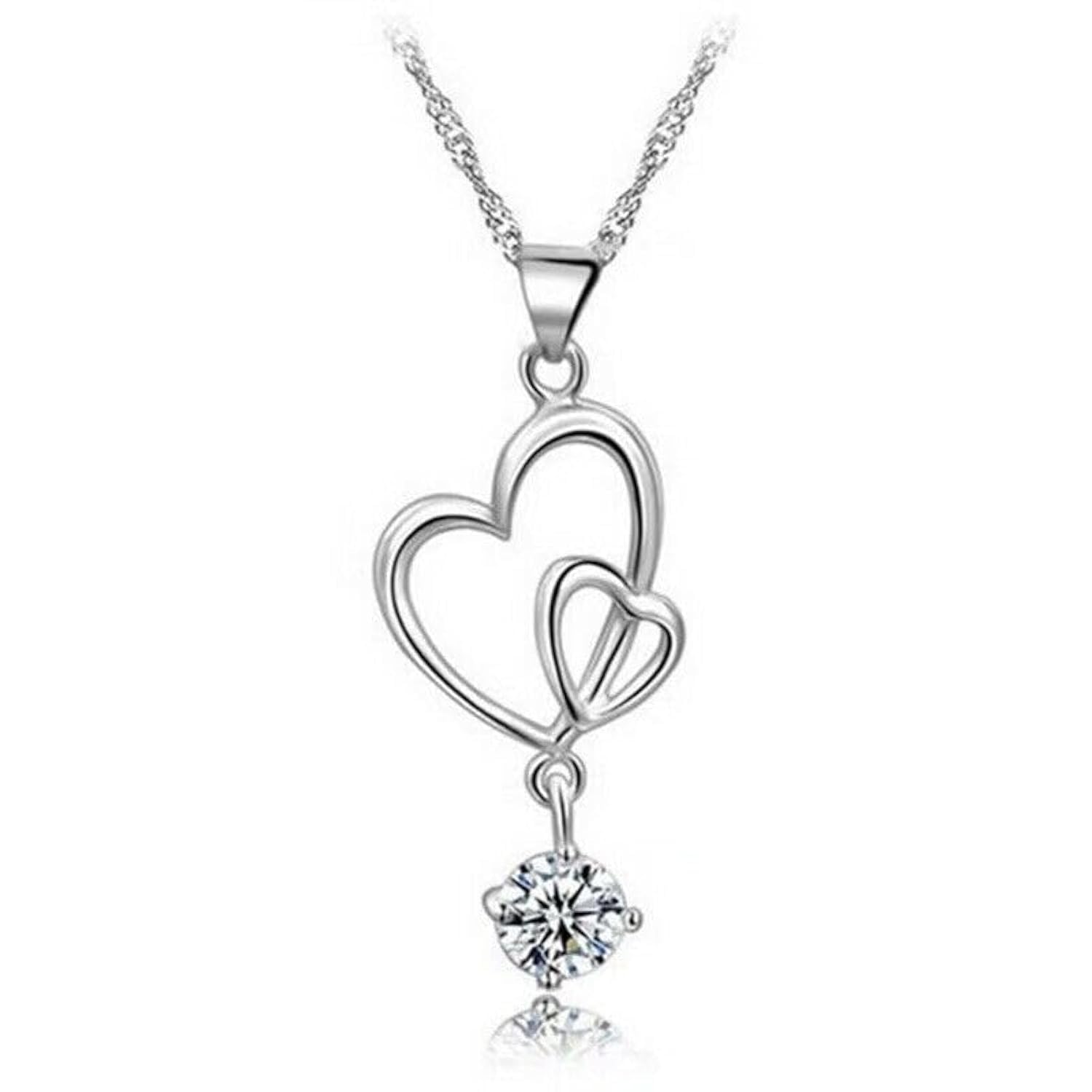 See full amazon price history chart for Bling Queen Womens Silver Plated Zircon Drop Double Heart Pendant Necklace, Heart Pendant Necklace For Women, Cute Gifts For Girlfriend, Trendy Necklace Heart, Stylish Necklace For Girls(Silver) Bling Queen Womens Silver Plated Zircon Drop Double Heart Pendant Necklace, Heart Pendant Necklace For Women, Cute Gifts For Girlfriend, Trendy Necklace Heart, Stylish Necklace For Girls(Silver) (B0CV5RGSC4) Amazon Price History, Amazon Price Tracker