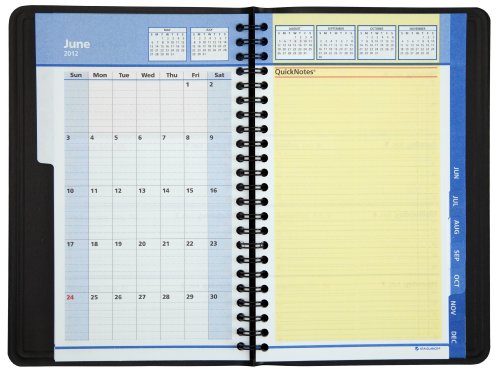 At-A-Glance Quicknotes, Recycled Weekly/Monthly Appointment Book, 5 X 8 Inches, Black, 2012 (76-02-05) #TOP1