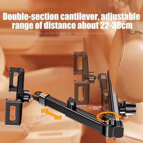 Soporte telescópico para tablet para coche ajustable y universal 5