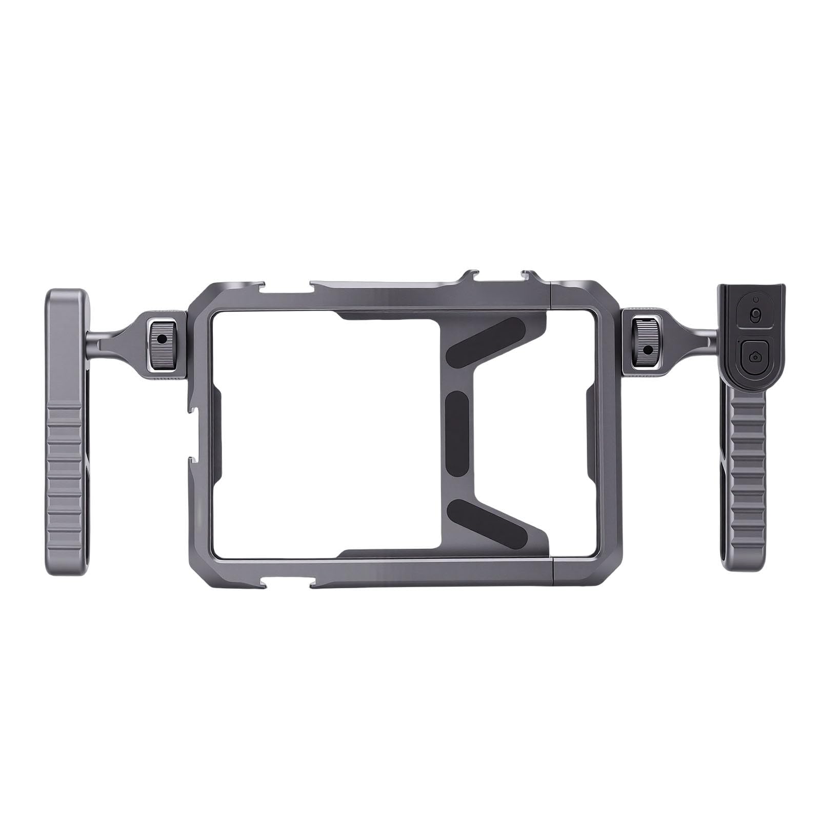 Cuifati Jaula Estabilizadora Universal para Teléfono de Aleación de Aluminio con Asas Dobles, Estuche para Cine, Estabilizador de Vídeo para Teléfono, Soporte para Trípode para Creador