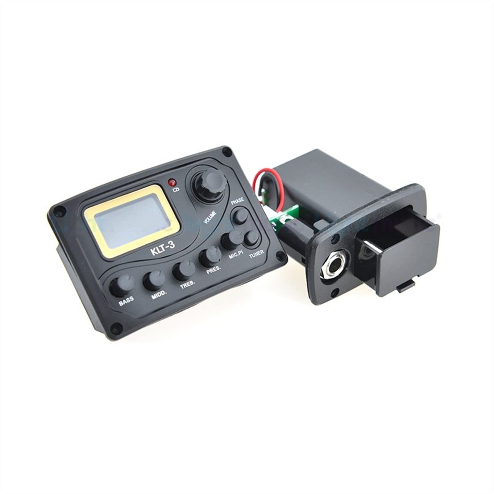TSTS Pickup per Chitarra Acustica Eq. Basso per Chitarra dell'equalizzatore Eq. Preamplificatore con Accessori per Chitarra Tuner Tuner Micphone Preamplificatore Chitarra Acustica