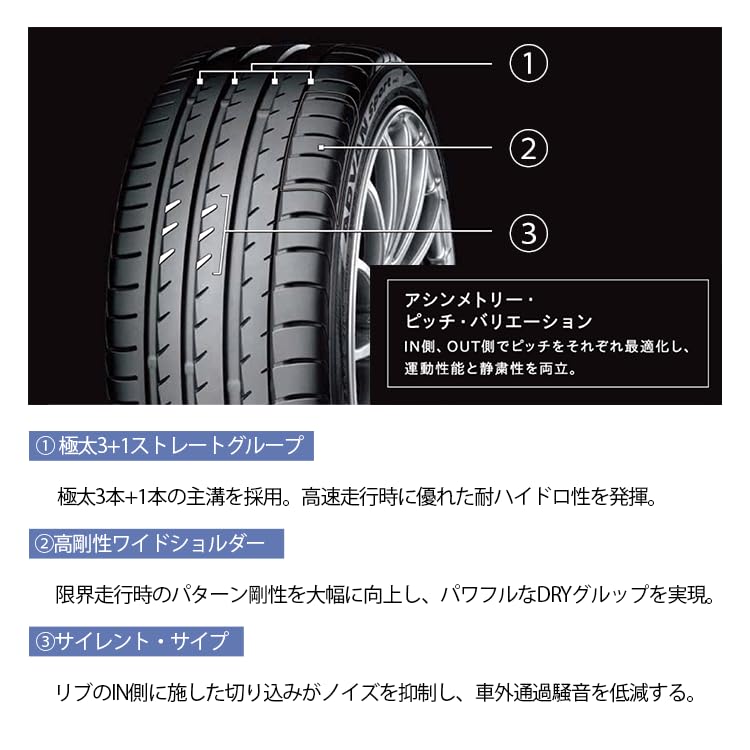 Amazon.co.jp: 4本セット YOKOHAMA ADVAN Sport V105 245/40R19 98Y MO